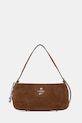 Tommy Jeans torebka skórzana skóra zamszowa brązowy AW0AW18309