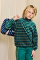 Tinycottons torba dziecięca STRIPES DUFFLE BAG granatowy AW25.542
