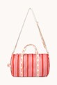 Chłopiec Tinycottons torba dziecięca RETRO STRIPES DUFFLE BAG AW25.546 różowy