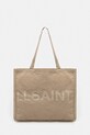 Bavlnená taška AllSaints LARGE potlač béžová M170XC