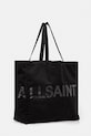 Βαμβακερή τσάντα AllSaints LARGE M170XC μαύρο AW25