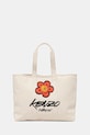Bavlnená taška Kenzo potlač béžová FF68SA911F36
