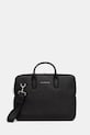Kožená taška na notebook Tommy Hilfiger přírodní kůže černá AM0AM13642