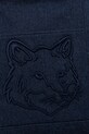 Maison Kitsuné torba jeansowa Fox Head Large Tote granatowy LW05104WD4020