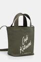 Café Kitsuné torebka bawełniana Mini Tote PU05106WW9001 zielony AW25