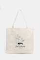Café Kitsuné torba Barista Fox Tote tekstylny beżowy CKMU05101WW9001