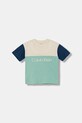 Calvin Klein Jeans t-shirt bawełniany dziecięcy nadruk turkusowy IB0IB02528.104.116.9BYA