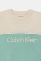 Chłopiec Calvin Klein Jeans t-shirt bawełniany dziecięcy IB0IB02528.104.116.9BYA turkusowy