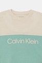 Хлопчик Дитяча бавовняна футболка Calvin Klein Jeans IB0IB02528.104.116.9BYA бірюзовий