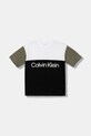 Otroška bombažna kratka majica Calvin Klein Jeans IB0IB02528.128.170.9BYA črna AW25