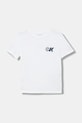 Παιδικό βαμβακερό μπλουζάκι Calvin Klein Jeans IB0IB02544.9BYA λευκό AW25