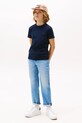 Chłopiec Tommy Hilfiger t-shirt bawełniany dziecięcy KB0KB06879.74.122.9BYA granatowy