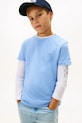 Dětské bavlněné tričko Tommy Hilfiger kulatý modrá KB0KB06879.128.176.9BYA