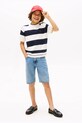 Chłopiec Tommy Hilfiger t-shirt bawełniany dziecięcy KB0KB09809.116.122.9BYA granatowy