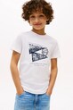 Дитяча бавовняна футболка Tommy Hilfiger бавовна білий KB0KB09719.86.122.9BYA