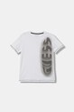 Guess t-shirt bawełniany dziecięcy nadruk biały L5YI03.K8HM4.9BYA