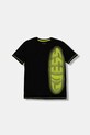 Guess t-shirt bawełniany dziecięcy nadruk czarny L5YI03.K8HM4.9BYA