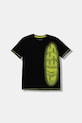 Guess t-shirt bawełniany dziecięcy nadruk czarny L5YI03.K8HM4.9BYA