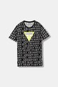 Guess t-shirt bawełniany dziecięcy nadruk czarny L5YI05.K8HM4.9BYA