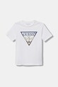 Guess t-shirt bawełniany dziecięcy aplikacja biały L5YI07.K8HM4.9BYA