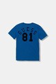 Guess t-shirt bawełniany dziecięcy L5YI12.K8HM4.9BYA niebieski AW25