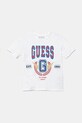 Guess tricou de bumbac pentru copii imprimeu alb L5YI13.K6XN4.9BYA