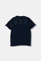 Guess t-shirt bawełniany dziecięcy L5YI20.K8HM4.9BYA granatowy AW25
