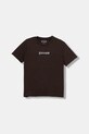 Guess t-shirt bawełniany dziecięcy aplikacja brązowy L5YI20.K8HM4.9BYA