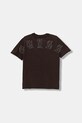 Guess t-shirt bawełniany dziecięcy L5YI20.K8HM4.9BYA brązowy AW25