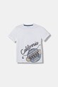 Guess t-shirt bawełniany dziecięcy nadruk biały L5YI28.K8HM4.9BYA