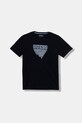 Guess t-shirt bawełniany dziecięcy nadruk granatowy L5YI29.K8HM4.9BYA