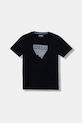 Guess t-shirt bawełniany dziecięcy nadruk granatowy L5YI29.K8HM4.9BYA
