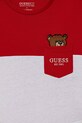 Chłopiec Guess t-shirt bawełniany dziecięcy N5YI11.K8HM4.9BYA czerwony