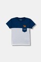 Guess t-shirt bawełniany dziecięcy aplikacja niebieski N5YI11.K8HM4.9BYA