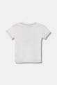 Guess t-shirt bawełniany dziecięcy N5YI12.K8HM0.9BYA biały AW25