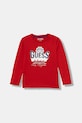 Хлопковый детский лонгслив Guess хлопок красный N5YI13.K8HM0.9BYA
