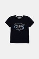 Guess t-shirt bawełniany dziecięcy nadruk granatowy N5YI20.K8HM4.9BYA