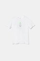 adidas Performance tricou de bumbac pentru copii print alb JM8942