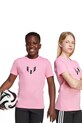 Хлопковая футболка adidas Performance MESSI хлопок розовый JM8952