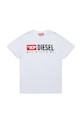 Diesel t-shirt bawełniany dziecięcy TADJUSTK14 T-SHIRT nadruk biały J02475