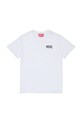 Diesel t-shirt bawełniany dziecięcy UTILLO UW T-SHIRT z elastanem biały J02504