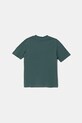 adidas t-shirt bawełniany dziecięcy KC5383 turkusowy AW25