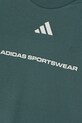 Chłopiec adidas t-shirt bawełniany dziecięcy KC5383 turkusowy