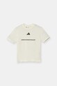 adidas t-shirt in cotone per bambini sovrastampa bianco KC5385