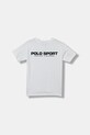 Παιδικό βαμβακερό μπλουζάκι Polo Ralph Lauren 323P01532002 λευκό AW25