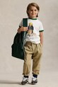 Παιδικό βαμβακερό μπλουζάκι Polo Ralph Lauren μπεζ 322979494001