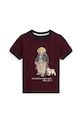 Детская хлопковая футболка Polo Ralph Lauren хлопок бордо 322979494002