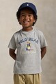 Βαμβακερό μπλουζάκι Polo Ralph Lauren στάμπα γκρί 322981178001