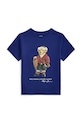 Детская хлопковая футболка Polo Ralph Lauren хлопок фиолетовой 322981260001