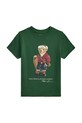 Παιδικό βαμβακερό μπλουζάκι Polo Ralph Lauren στάμπα πράσινο 322981260002